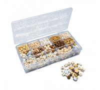 Buki – Boîte de perles en bois PE014 – 13 variétés – Naturel – Mixte