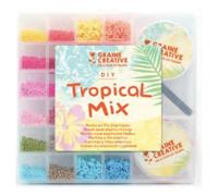 Boite de perles et fils élastiques - tropical mix
