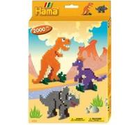 Hama Boîte de perles midi Le monde des dinosaures Ø 5 mm Multicolore