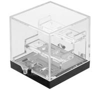 Boîte de Pierres Minérales à 3 Niveaux en Acrylique Transparent | Coffret pour Cristaux et Spécimens, Couvercle Ouvrant, Base Acrylique, 2,17x2,17x2,01 Pouces