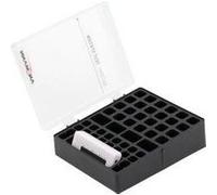 Boîtier de Batterie ANSMANN avec testeur AAA Micro, AA Mignon & Blocs 9V - boîtier à Piles pour la Protection et Le Transport de 48 Piles - boîtier de Batterie & boîtier de Pile pour Rangement