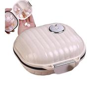 Boîte de pilule de voyage - conteneur compact, stockage multi-compartiment, style léger portable | Mini porte-caisses pour la poche, le sac à main, la mallette, les médicaments quotidiens, les vitamin