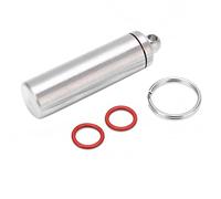 Boîte de pilule d'urgence Boîte de médecine en acier en acier inoxydable Conteneur de pilule portable pour le camping Randonnée Randonnée en plein air EDC Essentials