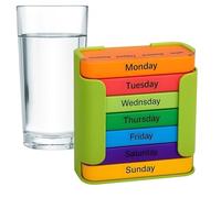 Boîte de pilules - Boîte à médicaments de 7 jours pour la consommation quotidienne, conception facile d'accès avec stockage portable, caisses de pilules hebdomadaires pour les voyageurs, utili