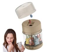 Boîte de pilules portables : boîte à pilules quotidiennes : 7 compartiments contenant des bouteilles de supplément avec coupe-sac compact pour le camping, les amis de la famille, les voyages en