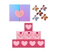 Boîte de pliable pour la Saint-Valentin | Boîte à rebondissements rouge pour anniversaire, demande en mariage, confession, partenaire, conjoint, petit ami, épouse