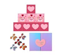 Boîte de pliable pour la Saint-Valentin, cadeau surprise enveloppe rouge, fournitures de célébration de proposition pour partenaires, commémoration romantique, cadeau créatif, jalons de