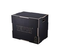 VEVOR Boîte de saut pyométrique 3 en 1 30/24/20 pouces, boîte de saut capacité de charge 204 kg, boîte de step-up pour exercices de fitness pour entraînement à domicile, entraînement de force de saut