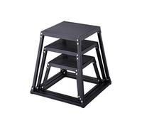 Boîte de Pliométrie Pour Entraînement Pompes Squats Noir 60.9cm Capacité 227kg 3PCS