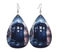 Boîte De Police Boucles D'Oreilles En Cuir Tendance Boucle D'Oreille Légères Pendantes Pour Quotidien Femme Décorations