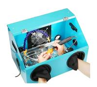 Boîte de polissage à graver anti-poussière avec lumière LED et ventilateur, armoire de sablage avec dispositif de refroidissement à circulation d'eau pour gravure, découpe et perçage