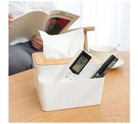 Boîte de pompage boîte rangement à télécommande en plastique salon ménage - blanc Blanc G