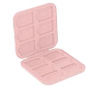Boîte de Porte-Cassette de Jeu, Slots d'étanchéité en Silicium Portable Case de Stockage de Carte de Jeu Shell PC de Grande capacité 12 en 1 pour la Carte de Stockage (Pink)