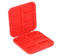 Boîte de Porte-Cassette de Jeu, Slots d'étanchéité en Silicium Portable Case de Stockage de Carte de Jeu Shell PC de Grande capacité 12 en 1 pour la Carte de Stockage (Rouge)