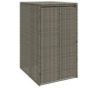 vidaXL Boîte de Poubelle Gris 65 x 80 x 115 cm Polyéthylène, pour Le Jardin et la terrasse, Design rectangulaire, Style Moderne, matériaux durables, écologique, adapté à Tous Les espaces