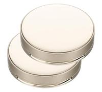 Boîte de Poudre Vide Portable avec Miroir, 2 Pièces en Abs et Pp | Récipient Compact pour Usage Quotidien et Voyage, Coloris Or, Format Léger à Glisser un Paquet