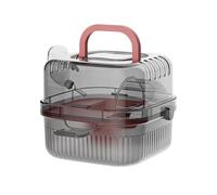 Boîte de pour hamster - Avec roue, boîte portable - Gourde pour hamster - Pour cochons d'Inde, hamsters nains, souris, chinchillas - Pour visites vétérinaires, randonnée