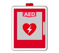 Boîte de premiers secours, Coffret d'alarme de défibrillation cardiaque mural, commande à double interrupteur, position de cloison réglable, armoire de premiers secours(Red)