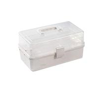 Boîte de Premiers Secours Médicale en étain for la Maison Rangement médicaments Organisateur avec Compartiments Boîtes Blanc, S(White,S)