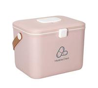 Boîte de premiers secours, trousse, conteneur médical, boîte rangement médicale, coffre, poubelle à main(Pink,Click to select Large)