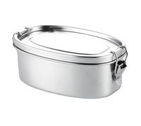 Boîte de préparation de repas robuste en acier antirouille de 18, 5 cm qui sert également de rôtissoire allant four, récipient de nourriture de camping, récipient de stockage des aliments, de