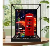 Boîte de présentation de figurines en acrylique pour LE-GO pour 21347 Telephonne Bo-oth Boîte de rangement en acrylique anti-poussière transparente Boîte de rangement personnalisée (sans modèle