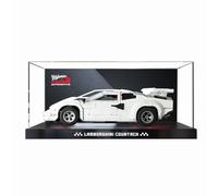 Boîte de présentation de figurines pour LEGO 10337 pour icônes Lamborgh-ini Count-ach 5000 Quattrov-alvole Acrylique anti-poussière transparent personnalisé (sans modèle) (Base boutique + fond)