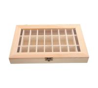 Boîte de Présentation de Spécimens Rocheux en Bois pour Cristaux | Visibilité Claire, Usage Pédagogique en Géologie, Beige, pour Institutions Éducatives et Collections Minérales