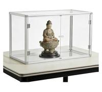 Boîte de présentation en acrylique, Affichage acrylique for les figures 2 portes cadre en aluminium transparent plusieurs tailles(60x25x25cm(24x10x10in))