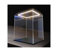 Boîte de présentation en acrylique, Affichage de cube en acrylique avec boîte comptoir lumineuse LED, tailles multiples(40x30x40cm(16"x12"x16"))