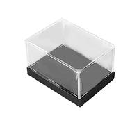 Boîte de présentation en acrylique avec base noire pour figurines miniatures, objets de collection, vitrine 30 x 20 x 10 cm