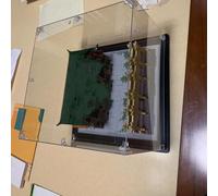 Boîte de présentation en Acrylique, Coffret de Rangement Transparent pour maquettes de Village, boîte de Rangement Anti-poussière, conteneur Transparent (45 x 45 x 65 cm) - Idéal pour Les ma
