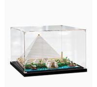Boîte de présentation en acrylique, compatible avec Lego 21058 Grande Pyramide d'Égypte, boîte à poussière, boîte de présentation cadeau à collectionner, organisateur (boîte uniquement) (2 mm)