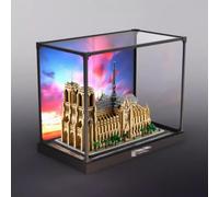 Boîte de présentation en acrylique compatible avec Lego 21061 Cathédrale Notre-Dame de Paris, modèle de vitrine protectrice et anti-poussière - Modèle cadeau - Vitrine transparente (boîte de