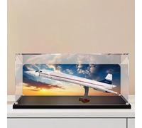 Boîte de présentation en acrylique, compatible avec Lego Concorde 10318, organiseur, boîte transparente pour 10318 (boîte uniquement) (fond peint)