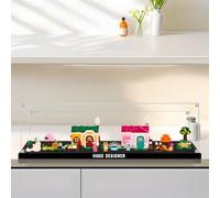 Boîte de présentation en acrylique pour Le-Go pour 77057 Printemps, été, automne, hiver, boîte de rangement, boîte de rangement, taille : 44 x 13 x 14 cm (sans modèle) (transparent)
