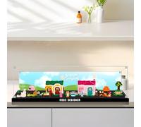 Boîte de présentation en acrylique pour Le-Go pour 77057 Printemps, été, automne, hiver, boîte de rangement, boîte de rangement, taille : 44 x 13 x 14 cm (sans modèle) (fond)