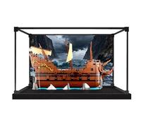 Boîte de présentation en acrylique pour Lego 21363 The Goonies Pirate Ship - Boîte de présentation transparente anti-poussière - Compatible avec le modèle Lego 21363 (modèle non inclus) (cadre en