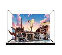 Boîte de présentation en acrylique pour Lego 21363 The Goonies Pirate Ship Model, boîte de présentation transparente anti-poussière compatible avec le modèle Lego 21363 (modèle non inclus) (Base