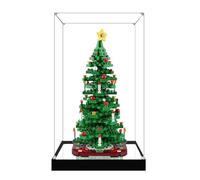 Boîte de présentation en acrylique pour Lego 40573 - Modèle d'arbre de Noël - Transparent - Anti-poussière - Boîte de rangement - Compatible avec le modèle Lego 40573 (modèle non inclus) (Base miroir