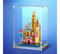 Boîte de présentation en acrylique pour Lego 40708 Mini château de petite sirène, boîte de présentation transparente anti-poussière compatible avec kit de construction Lego 40708 (modèle non inclus)