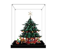 Boîte de présentation en acrylique pour Lego 41843 Famille Sapin de Noël Modèle familial Transparent Boîte de présentation anti-poussière Compatible avec le modèle Lego 41843 (modèle non inclus) (2 mm