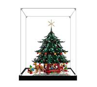 Boîte de présentation en acrylique pour Lego 41843 Famille Sapin de Noël Modèle Famille Boîte de présentation transparente anti-poussière Compatible avec le modèle Lego 41843 (modèle non inclus) (Base