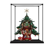 Boîte de présentation en acrylique pour Lego 41843 Famille Sapin de Noël Modèle Famille Boîte de présentation transparente anti-poussière Compatible avec le modèle Lego 41843 (modèle non inclus