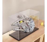 Boîte de présentation en acrylique pour Lego 75192 - Kit de modèle de faucon Millenium de luxe - Boîte en acrylique transparent pour exposer des poupées - Boîte de présentation anti-poussière (boîte