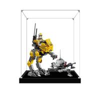 Boîte de présentation en acrylique pour Lego 75431 Clone Trooper - Boîte de présentation transparente anti-poussière - Compatible avec le modèle Lego 75431 (modèle non inclus) (base noire 2 mm)