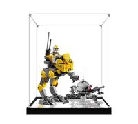 Boîte de présentation en acrylique pour Lego 75431 Clone Trooper - Transparent - Anti-poussière - Compatible avec le modèle Lego 75431 (modèle non inclus) (Base miroir 2 mm)