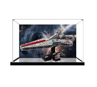Boîte de présentation en acrylique pour Lego 75441 Attack Cruiser, boîte de présentation transparente anti-poussière compatible avec le modèle Lego 75441 (modèle non inclus) (Base miroir+fond B)