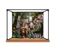 Boîte de présentation en acrylique pour Lego 75936 Tyrannosaurus Rex - Boîte de présentation transparente anti-poussière - Compatible avec le modèle Lego 75936 (modèle non inclus) (cadre en alliage de