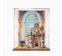 Boîte de présentation en acrylique pour modèle Lego 43263 Château Transparent Anti-poussière Compatible avec le modèle Lego 43263 (modèle non inclus) (fond 3 mm)